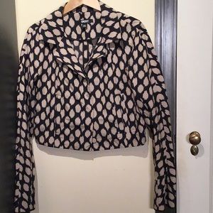 DKNY Crop Jacket in Cotton/Silk